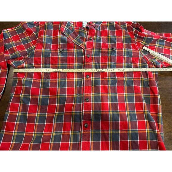 Duluth Trading Free Swingin Flannel Button Down Men XL Plaid Preppy Fall Hiking - Picture 4 of 7